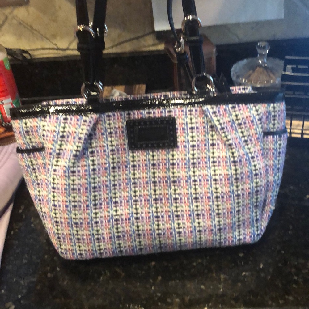 Coach multi colored tote